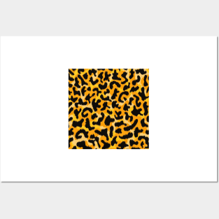 Leopard skin pattern Posters and Art